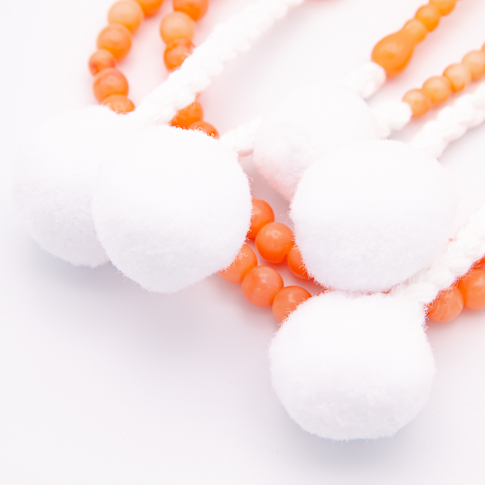 深海珊瑚 数珠 8寸（小・女性向け） プラスチック 綿房 創価学会念珠